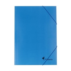 VICTORIA Gumis mappa, karton, A4, VICTORIA, kék