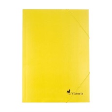 VICTORIA Gumis mappa, karton, A4, VICTORIA, sárga