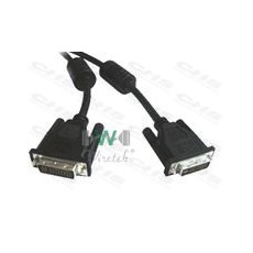 WIRETEK kábel DVI monitor Összekötő 2m, Male/Male, Dual Link, Árnyékolt