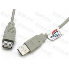 WIRETEK kábel USB Hosszabbító A-A, 1,8m, Male/Female