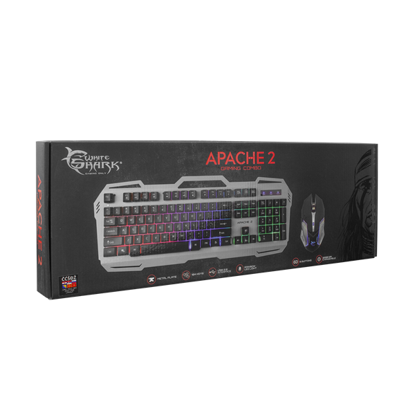 White Shark APACHE-2HU Combo gamer billetyűzet (magyar) + GAMER EGÉR