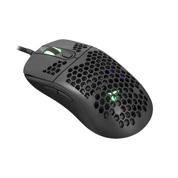 WHITE SHARK GM-5007B GALAHAD gamer egér, fekete, 6400 dpi