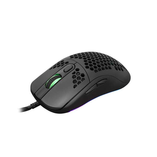 WHITE SHARK GM-5007B GALAHAD gamer egér, fekete, 6400 dpi