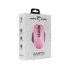 White Shark GARETH gamer egér, pink