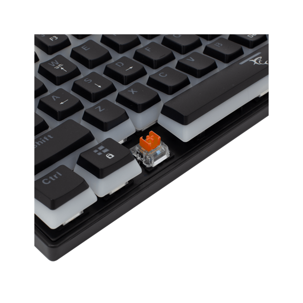 WHITE SHARK GK-2202B/R-US ASHIKO angol 60%-os fekete mechanikus (piros switch) gamer billentyűzet