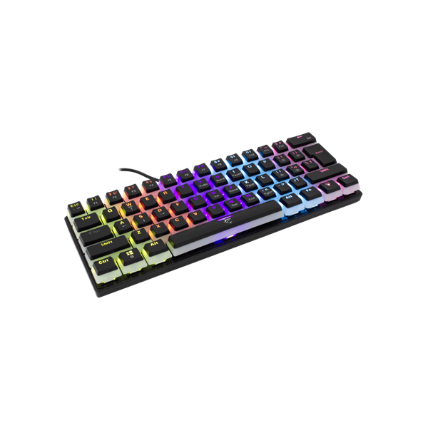 WHITE SHARK GK-2202B/R-US ASHIKO angol 60%-os fekete mechanikus (piros switch) gamer billentyűzet