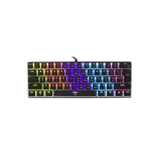 WHITE SHARK GK-2202B/R-US ASHIKO angol 60%-os fekete mechanikus (piros switch) gamer billentyűzet