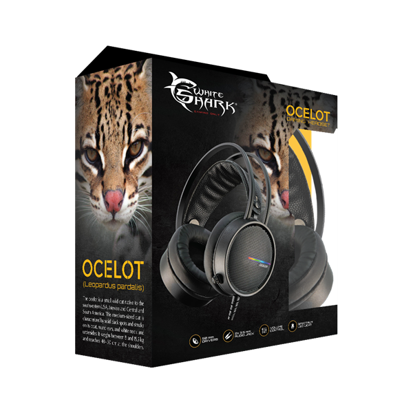 WHITE SHARK OCELOT gamer fejhallgató