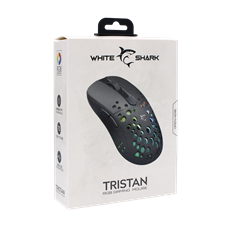 WHITE SHARK TRISTAN GM-9004 gamer egér, 7D, fekete, 12000 dpi, RGB