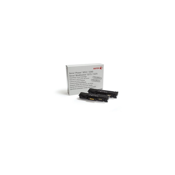 XEROX Toner (2db-os kiszerelés) Phaser® 3052/Phaser® 3260/WorkCentre® 3215/WorkCentre® 3225, Fekete, 6000 oldal