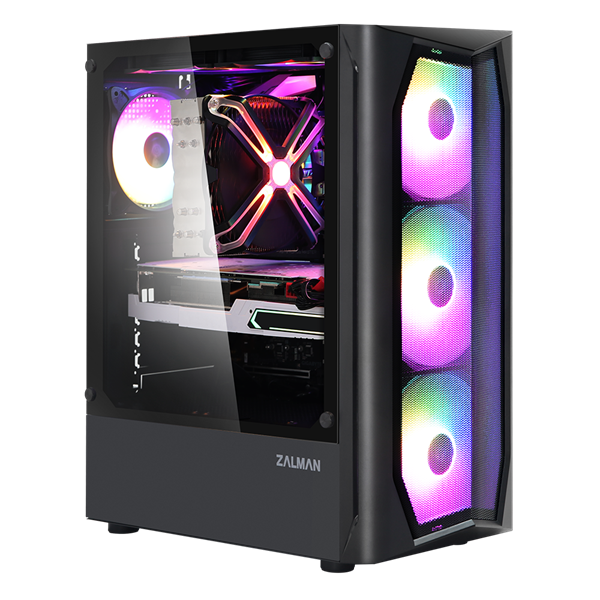 ZALMAN Ház Midi ATX N4 Tápegység nélkül, Fekete RGB