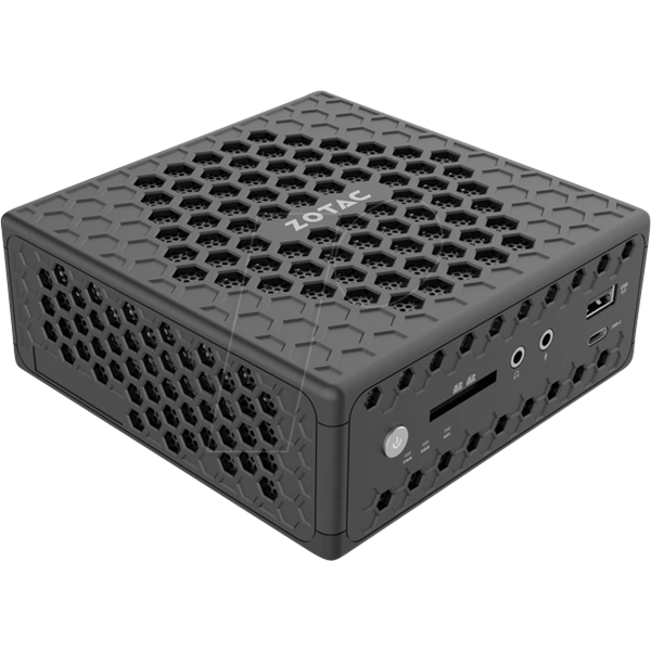 ZOTAC PC ZBOX, Intel N-series N100 3.4GHz, HDMI, Displayport, 2xLAN, WIFI, BT,M.2 + 2.5 HDD hely, 4xUSB Passzív