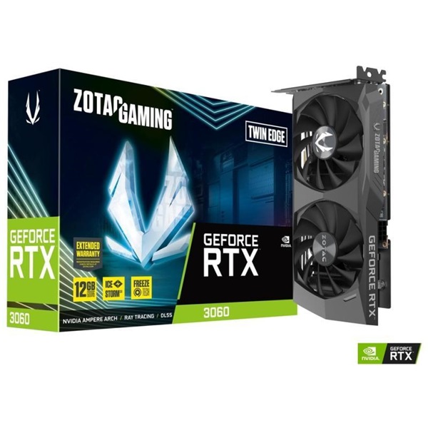 ZOTAC Videokártya PCI-Ex16x nVIDIA RTX 3060 TWIN EDGE 12GB GDDR6