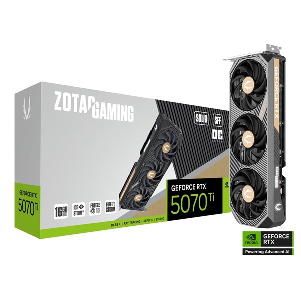 ZOTAC Videokártya PCI-Ex16x nVIDIA RTX 5070 Ti SOC SFF 16GB GDDR7 OC