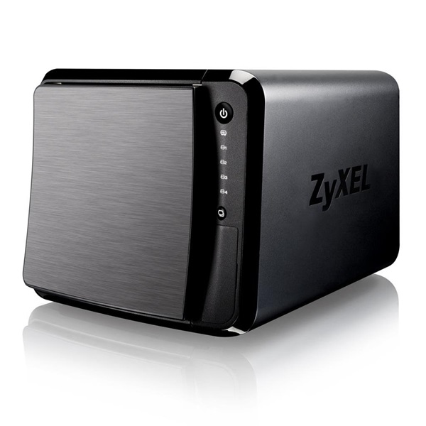 ZYXEL NAS Storage 4 Fiókos Dual Core 1.2GHz, 1GB DDR3 RAM, 2xLAN (1000Mbps), 3xUSB 3.0, 1xSD kártya olvasó (128GB-ig), N