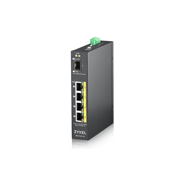 ZYXEL Switch 5x1000Mbps (4xPOE), 1xGigabit SFP, RGS100-5P-ZZ0101F