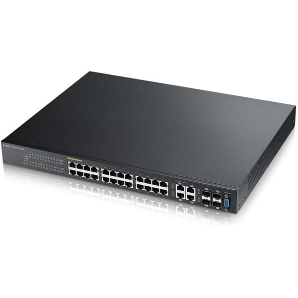 ZYXEL Switch 24 x 1000Mbps 4 x GbE combo L2 Menedzselhető PoE