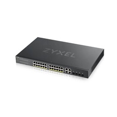 ZYXEL Switch 24x1000Mbps (24xPOE) +4xGigabit kombó SFP+, Fémházas Menedzselhető, (24xGbE POE port), GS1920-24HPV2-EU0101