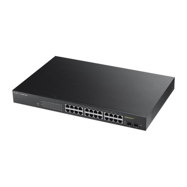 ZYXEL Switch 24x1000Mbps+2xSFP POE (175 Watt) Smart Menedzselhető