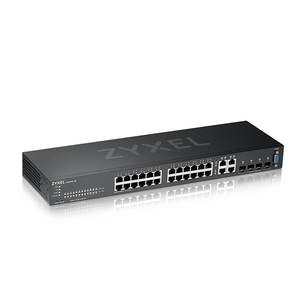 ZYXEL Switch  24x1000Mbps + 4xGigabit kombó SFP, Menedzselhető Rackes, GS2220-28-EU0101F