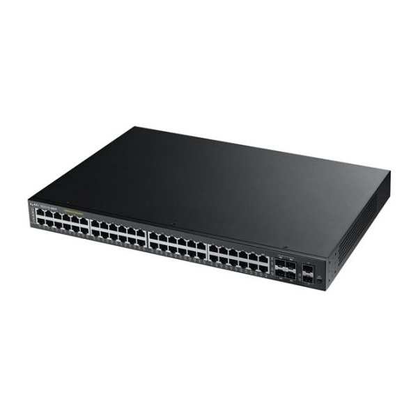 ZYXEL Switch 44x1000Mbps+2xSFP+4x1000Mbps/SFP Menedzselhető L2 POE (375 Watt)