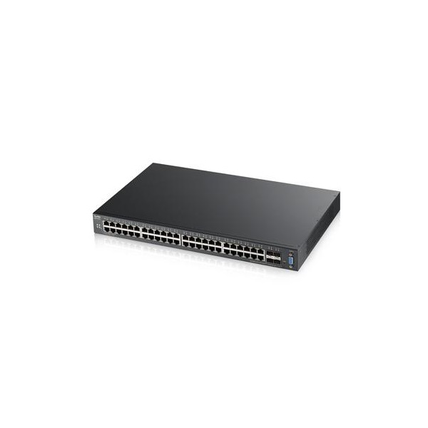 ZYXEL Switch 48x1000Mbps + 4x10Gigabit SFP+, Fémházas Menedzselhető (48GbE port), XGS2210-52-EU0101F