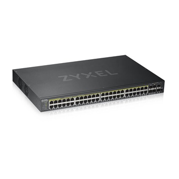 Zyxel Switch 48x Gigabit POE + 4x Gigabit Combo hybird mode, standalone vagy NebulaFlexSmart Menedzselhető (375W)