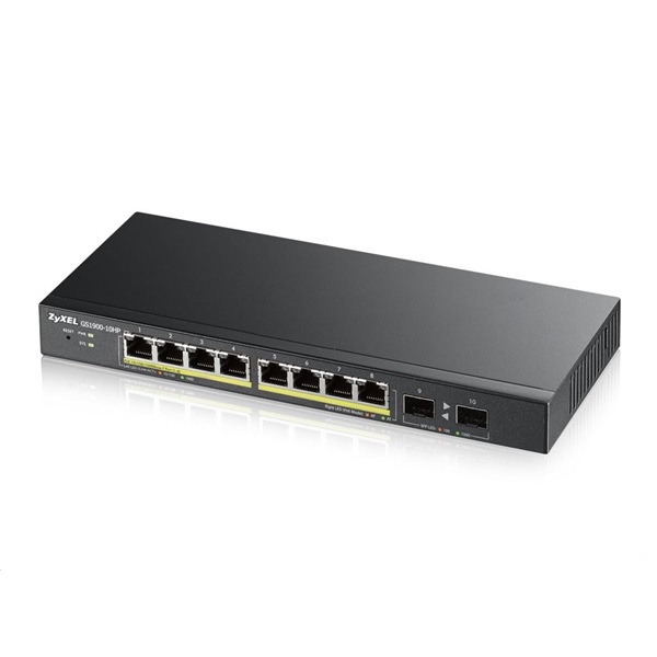 ZYXEL Switch 8x1000Mbps L2 PoE Managed Switch, desktop, fanless