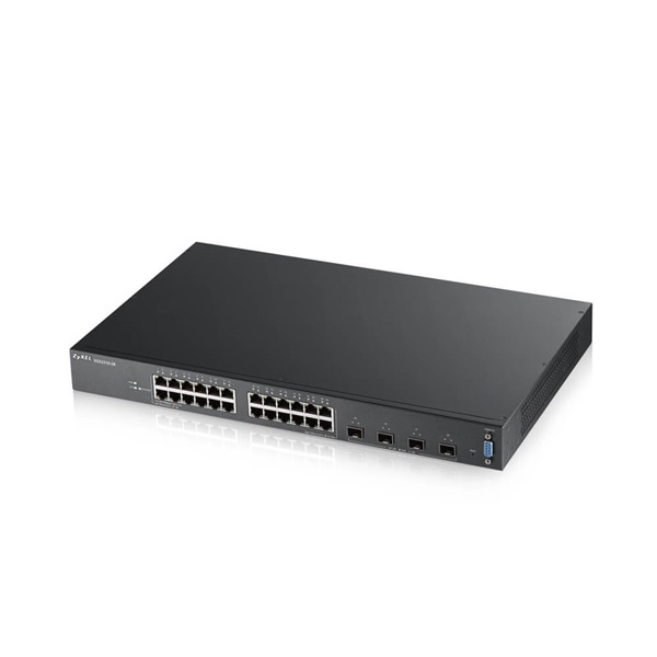 ZYXEL Switch 24 port Gigabit L2 managed PoE+ switch, 375 Watt, 4x 10G