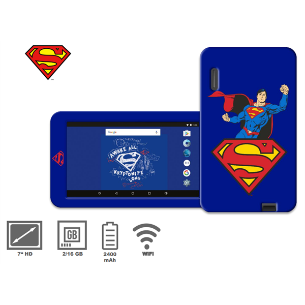 eSTAR 7“ Superman HERO kids Tablet (7"/Rockchip3326/16GB/2GB/2400mAh/WiFi)