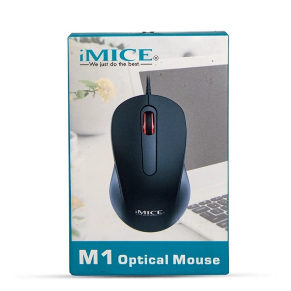 iMICE Vezetékes egér optikai, M1/M9, 1000dpi, USB, Fekete