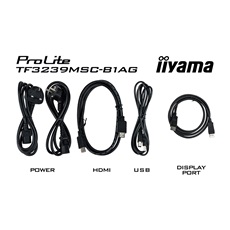 iiyama 24/7 interaktív kijelző, 31,5", 1920x1080, 16:9, 500cd, 8ms, 3000:1,VGA/HDMI/DP, TF3239MSC, fekete
