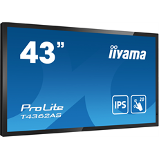 iiyama 24/7 interaktív kijelző, 42,5", 3840x2160, 16:9, 500cd, 8ms, 1200:1, HDMI/USB/Ethernet, T4362AS