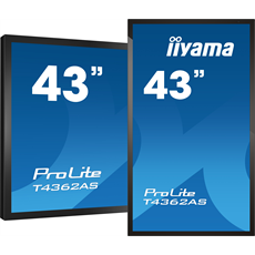 iiyama 24/7 interaktív kijelző, 42,5", 3840x2160, 16:9, 500cd, 8ms, 1200:1, HDMI/USB/Ethernet, T4362AS