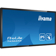 iiyama 24/7 interaktív kijelző, 42,5", 3840x2160, 16:9, 500cd, 8ms, 1200:1, HDMI/USB/Ethernet, T4362AS