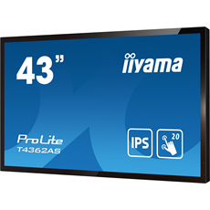 iiyama 24/7 interaktív kijelző, 42,5", 3840x2160, 16:9, 500cd, 8ms, 1200:1, HDMI/USB/Ethernet, T4362AS