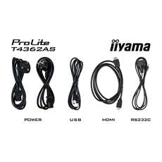 iiyama 24/7 interaktív kijelző, 42,5", 3840x2160, 16:9, 500cd, 8ms, 1200:1, HDMI/USB/Ethernet, T4362AS