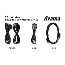 iiyama 24/7 interaktív kijelző, 55", 3840x2160, 16:9, 400cd, 8ms, 1200:1,VGA/HDMI/USB-C/Ethernet/RS232, TE5512MIS
