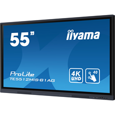 iiyama 24/7 interaktív kijelző, 55", 3840x2160, 16:9, 400cd, 8ms, 1200:1,VGA/HDMI/USB-C/Ethernet/RS232, TE5512MIS