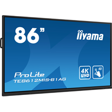 iiyama 24/7 interaktív kijelző, 85,6", 3840x2160, 16:9, 400cd, 8ms, 1200:1, VGA/HDMI/USB-C/Ethernet, TE8612MIS