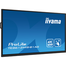iiyama 24/7 interaktív kijelző, 85,6", 3840x2160, 16:9, 400cd, 8ms, 1200:1, VGA/HDMI/USB-C/Ethernet, TE8612MIS