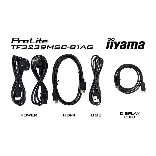 iiyama 24/7 interaktív kijelző, 31,5", 1920x1080, 16:9, 500cd, 8ms, 3000:1,VGA/HDMI/DP, TF3239MSC, fekete
