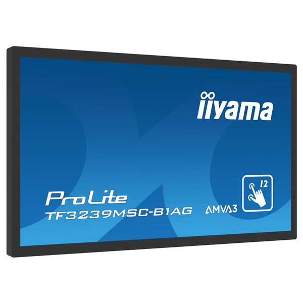 iiyama 24/7 interaktív kijelző, 31,5", 1920x1080, 16:9, 500cd, 8ms, 3000:1,VGA/HDMI/DP, TF3239MSC, fekete