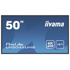 iiyama Prolite 18/7 VA LFD 49.5" LH5042UHS-B3, 3840x2160, 16:9, 500cd/m2, 9ms, DVI/VGA/HDMI/DP/USB, fekete, pivot