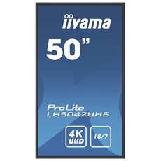 iiyama Prolite 18/7 VA LFD 49.5" LH5042UHS-B3, 3840x2160, 16:9, 500cd/m2, 9ms, DVI/VGA/HDMI/DP/USB, fekete, pivot