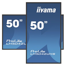 iiyama Prolite 18/7 VA LFD 49.5" LH5042UHS-B3, 3840x2160, 16:9, 500cd/m2, 9ms, DVI/VGA/HDMI/DP/USB, fekete, pivot