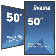 iiyama Prolite 18/7 VA LFD 49.5" LH5042UHS-B3, 3840x2160, 16:9, 500cd/m2, 9ms, DVI/VGA/HDMI/DP/USB, fekete, pivot