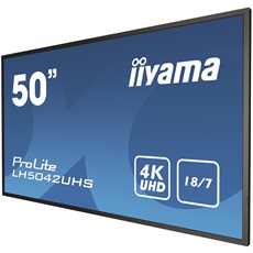iiyama Prolite 18/7 VA LFD 49.5" LH5042UHS-B3, 3840x2160, 16:9, 500cd/m2, 9ms, DVI/VGA/HDMI/DP/USB, fekete, pivot