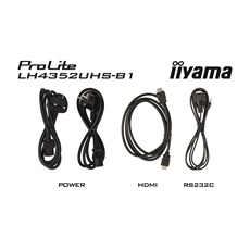 iiyama Prolite 24/7 IPS LFD 42.5" LH4352UHS-B1, 3840x2160, 16:9, 500cd/m2, 8ms, DVI/VGA/HDMI/DP/USB, fekete, pivot