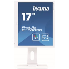 iiyama Prolite monitor, 17", 1280x1024, 5:4, 250cd, 5ms, DVI/VGA, Hangszóró, Fehér, pivot,állítható mag., dönthető